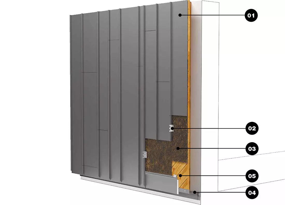 Vestis aluminium - Falzsystem