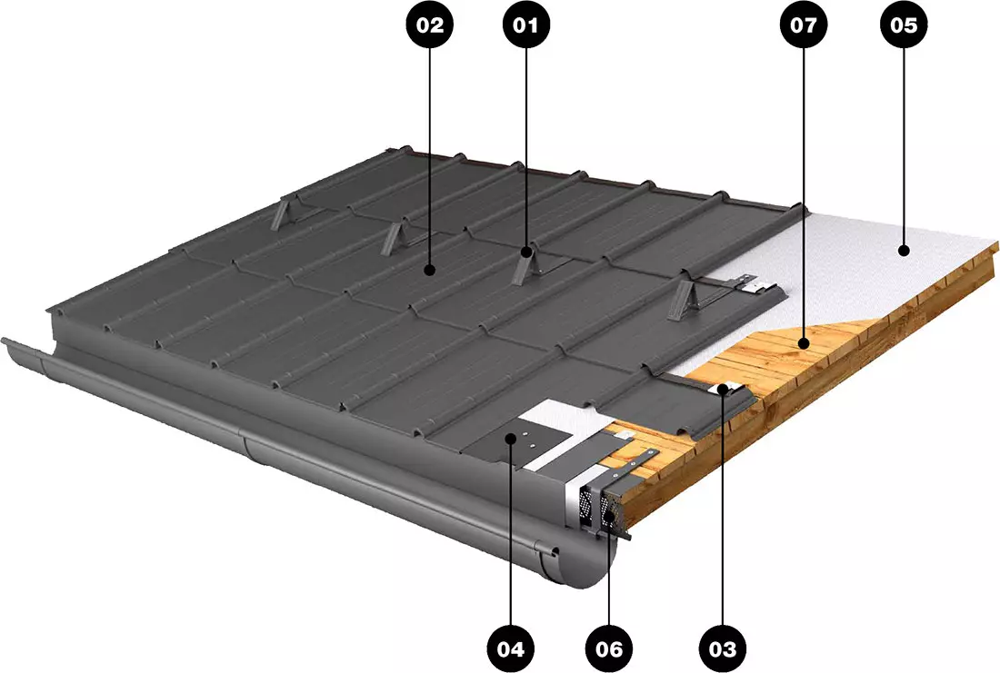 Vestis aluminium - TS.03 roof tile roofing